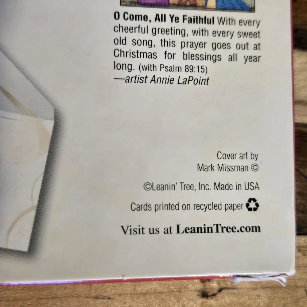 Leanin' Tree The Christmas Story Boxed Christmas Cards 20 Cards 22 Envelopes KJV
